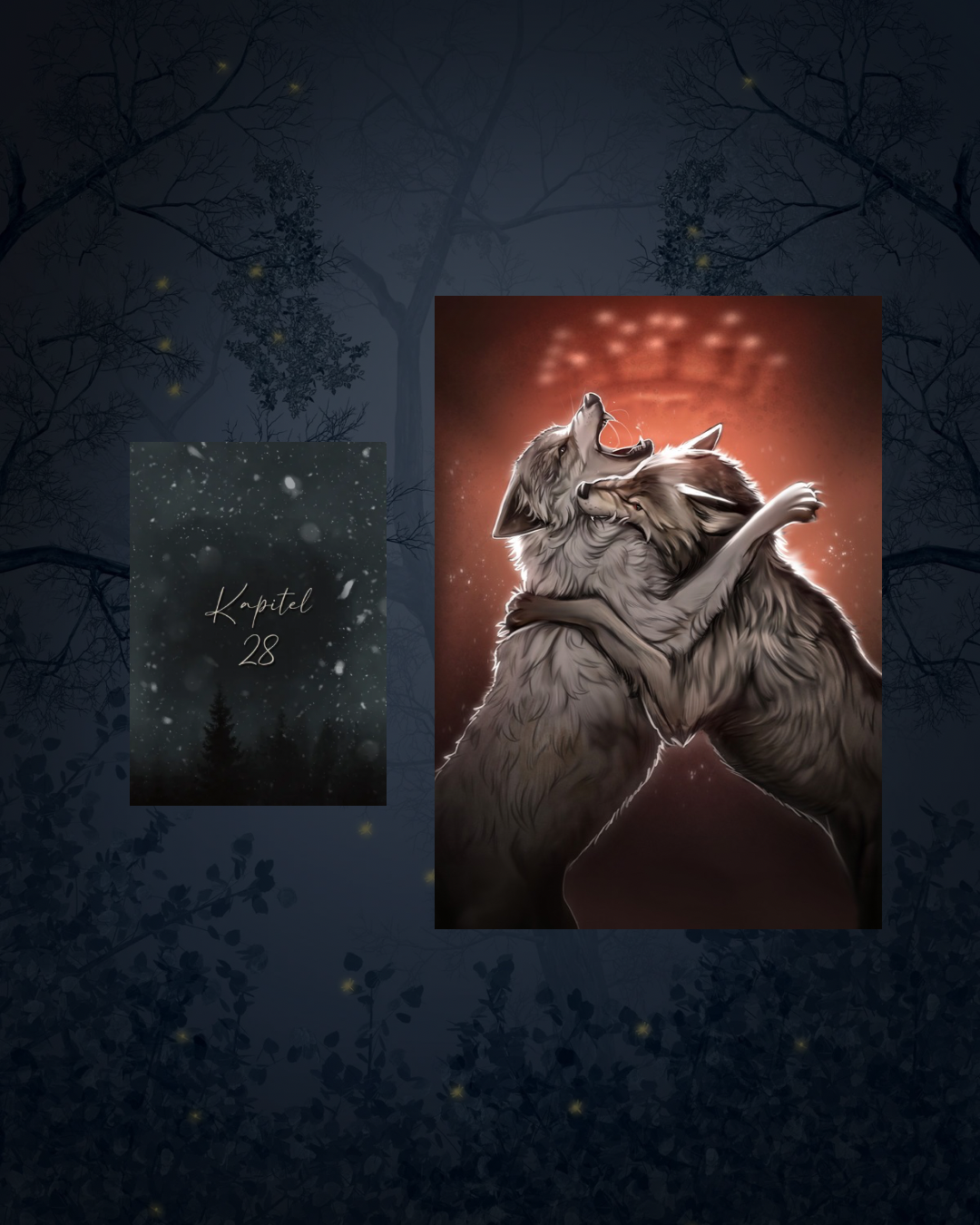 Drei Illustrierte Kapitelkarten - A Crown of Fangs and Fury