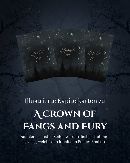 Drei Illustrierte Kapitelkarten - A Crown of Fangs and Fury
